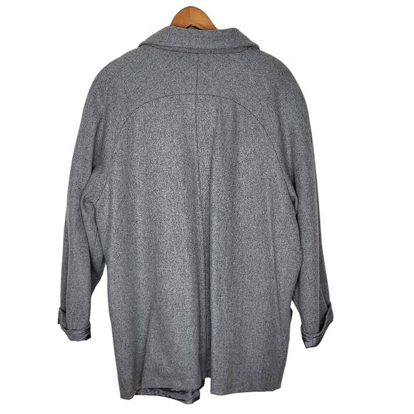 Haband Reversible Wool and Silk Coat with Leather Trim Pockets Size 2X - Picture 7 of 16